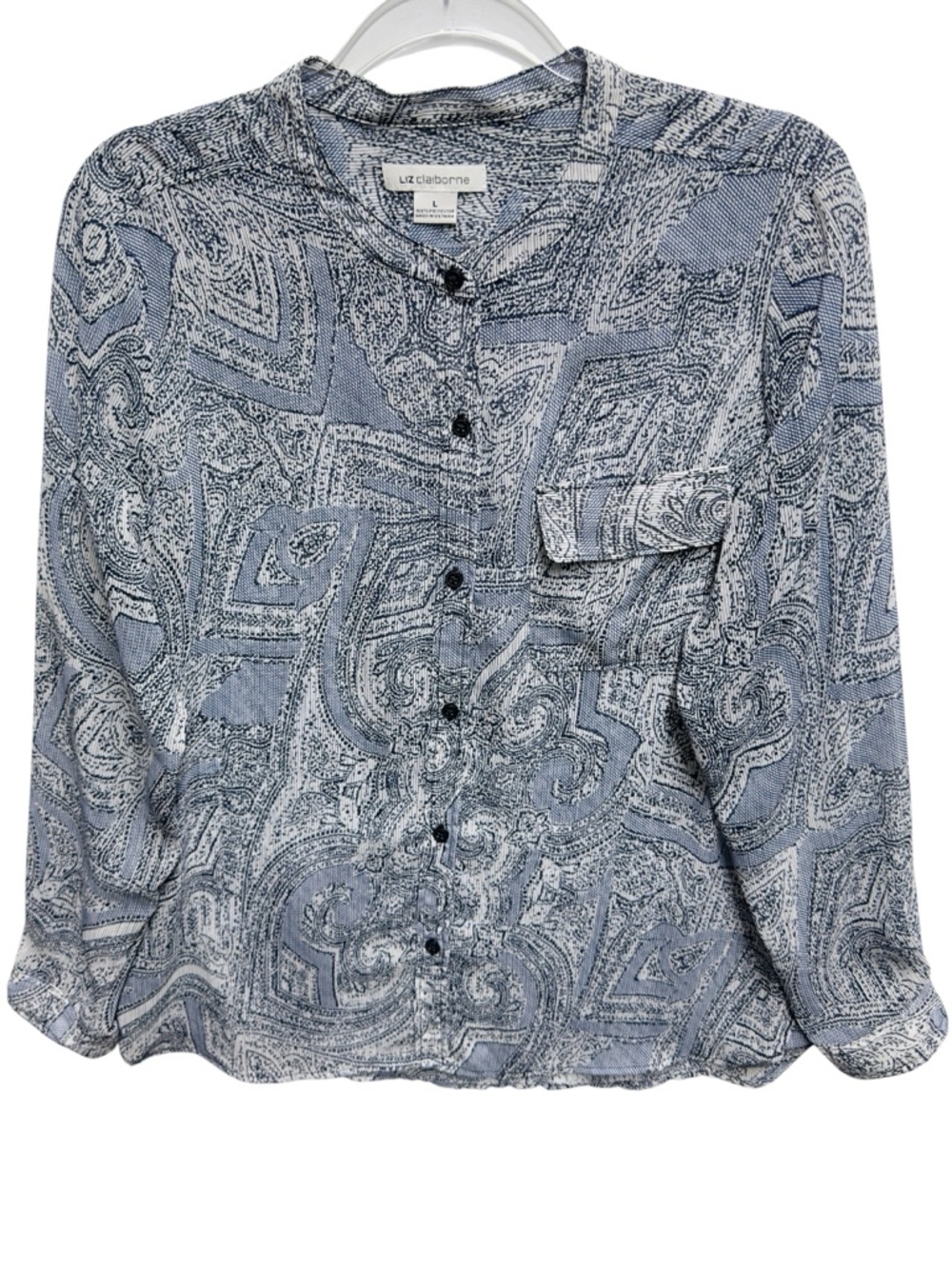 Tuxedo Chiffon Silky Knit Pintstripe Paisley Polka Dots Portofino Shirt Blouse